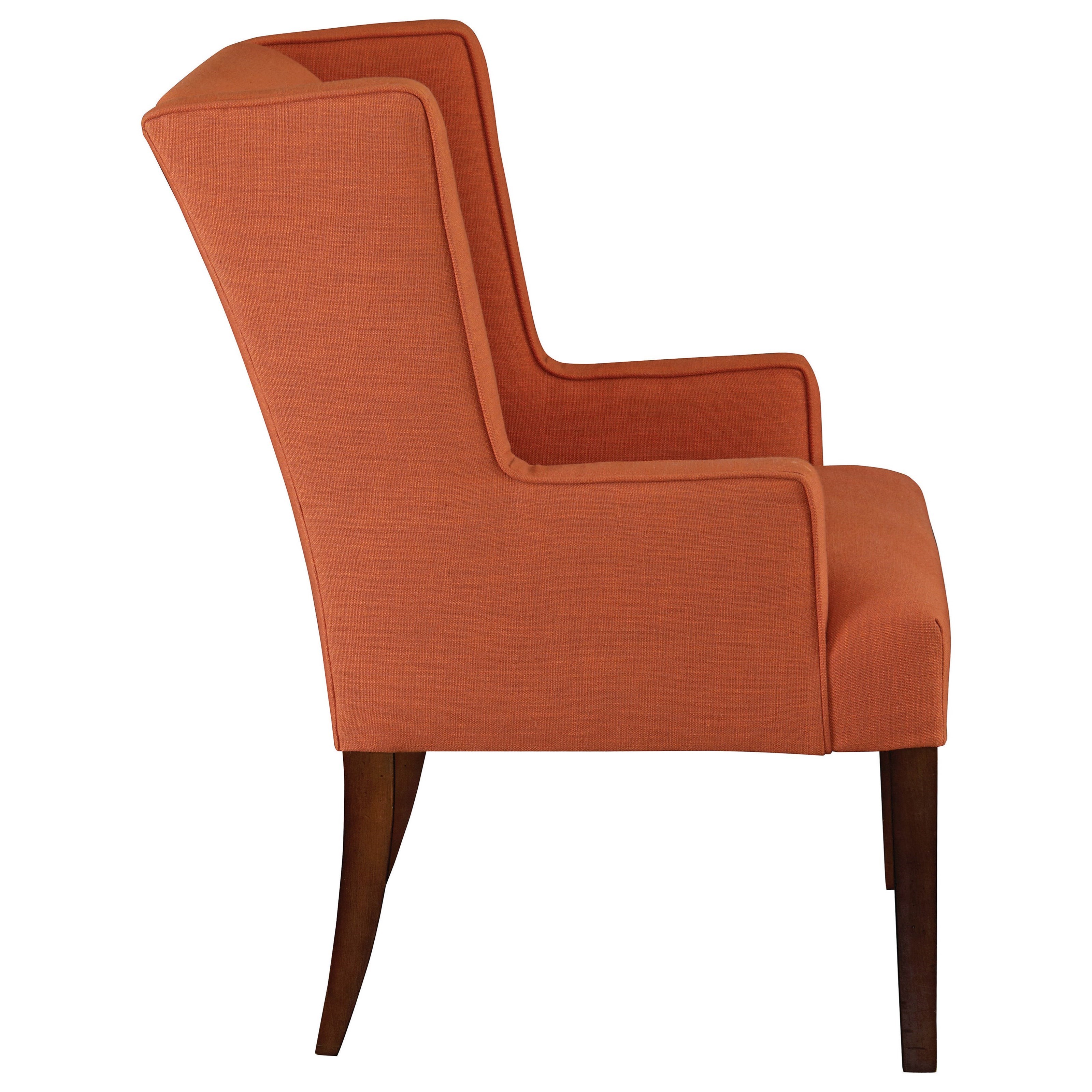 Bassett Albert Transitional Winged Arm Chair with Tapered Legs Find